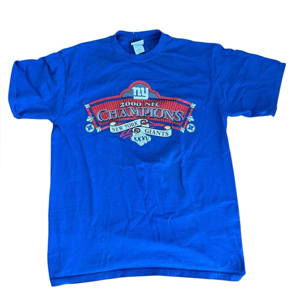Lee Other - NWOT New York Giants 2000 NFC Champions Lee Sport Blue T-Shirt